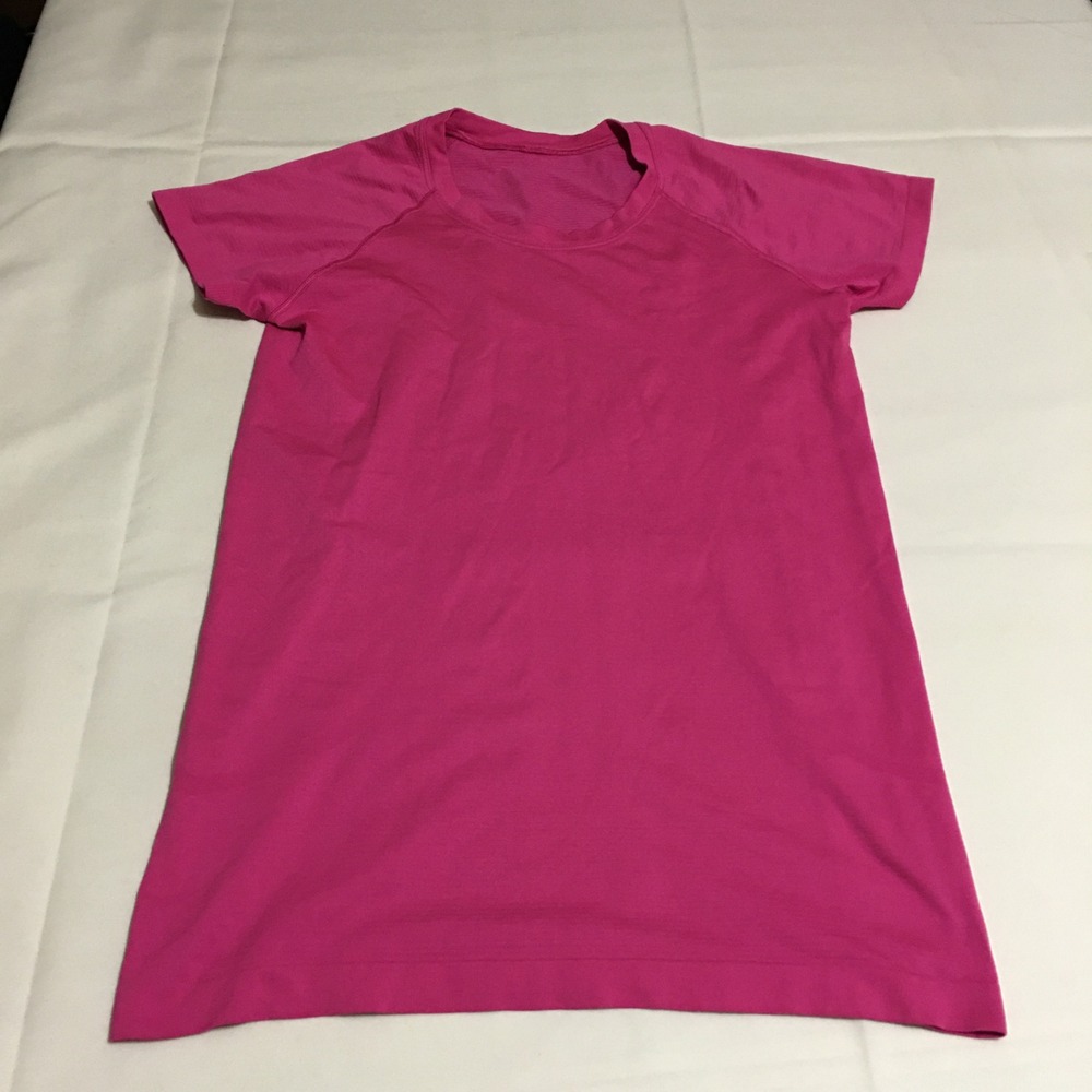 Lululemon Swiftly Tech Short Sleeve Women 8 Pink Crew Neck Raglan